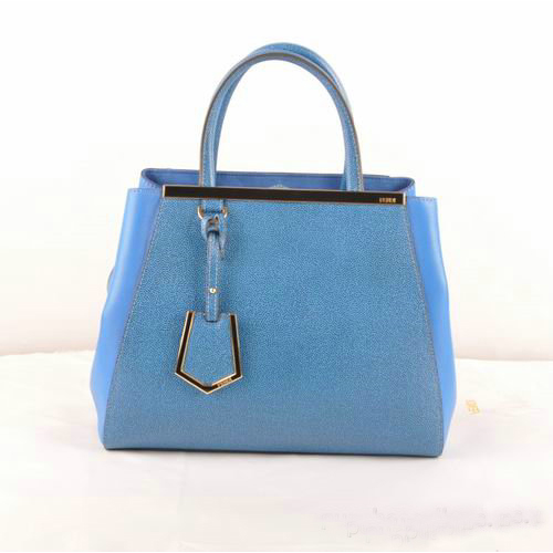 F2552S Fendi 2Jours Cannage & Ferrari Leather Tote Bag F2552S Blu